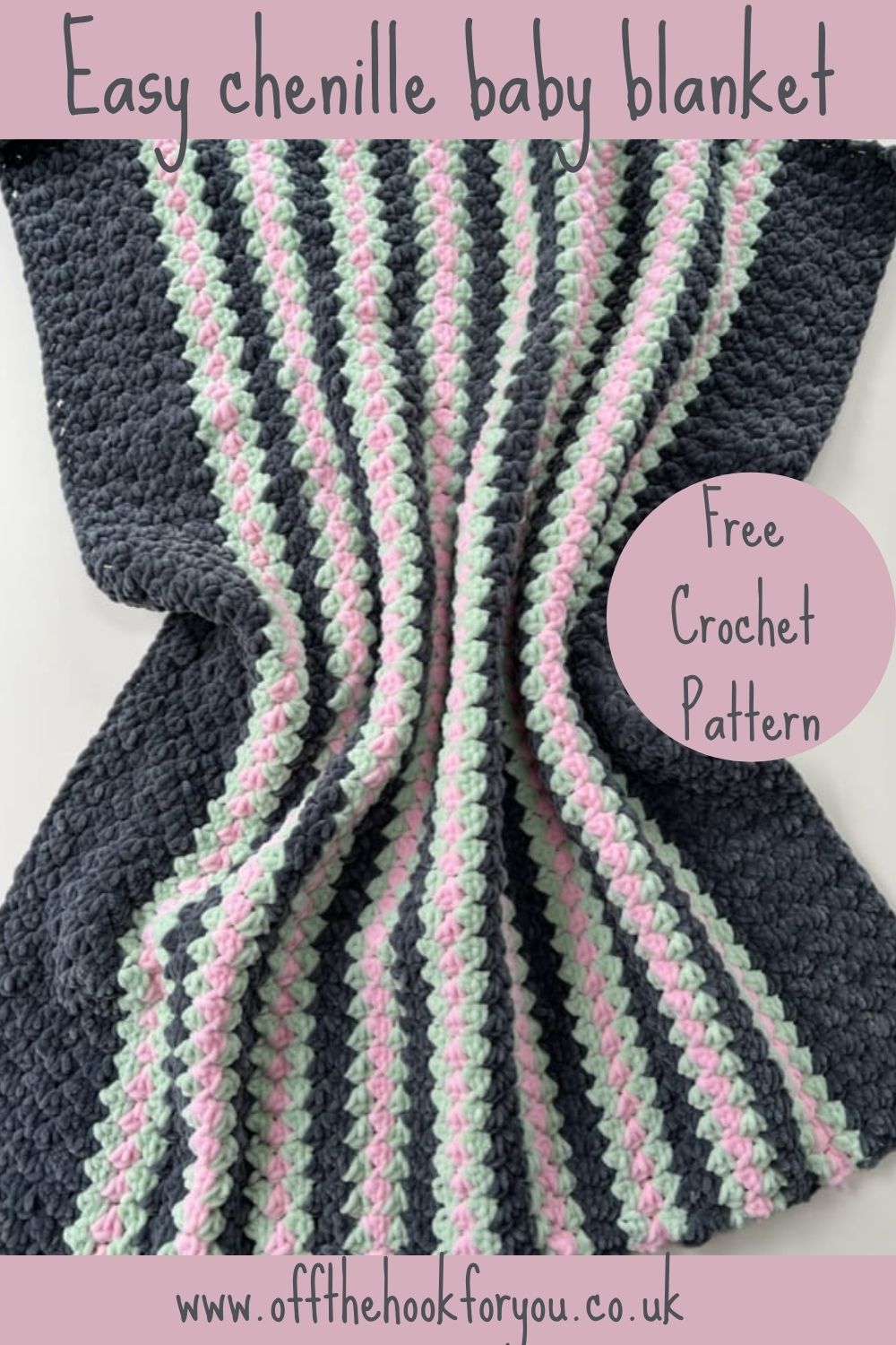Easy Chenille Baby Blanket - off the hook for you