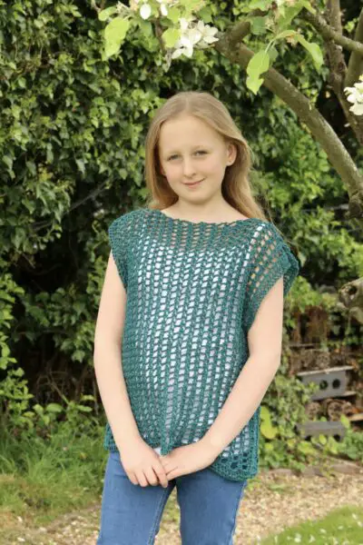 easy quick crochet mesh top