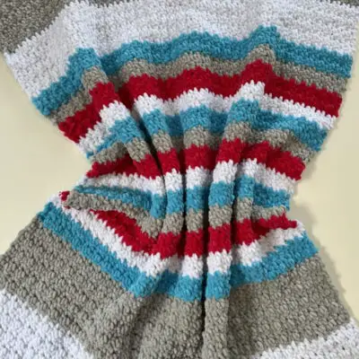 Chenille Baby Blanket – Easy Pattern