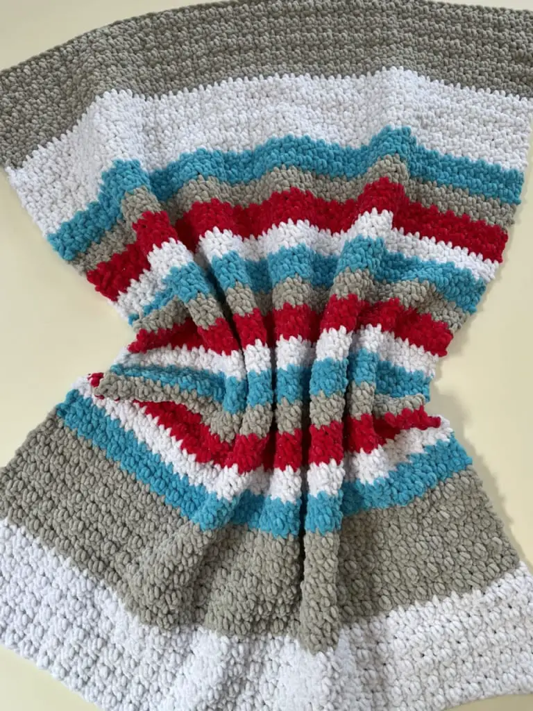 Chenille Baby Blanket Easy Pattern off the hook for you