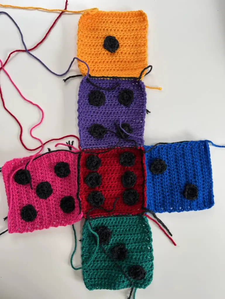 crochet dice pattern