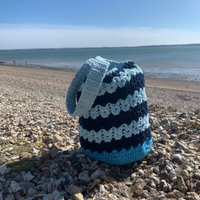 crochet beach bag stripy free pattern