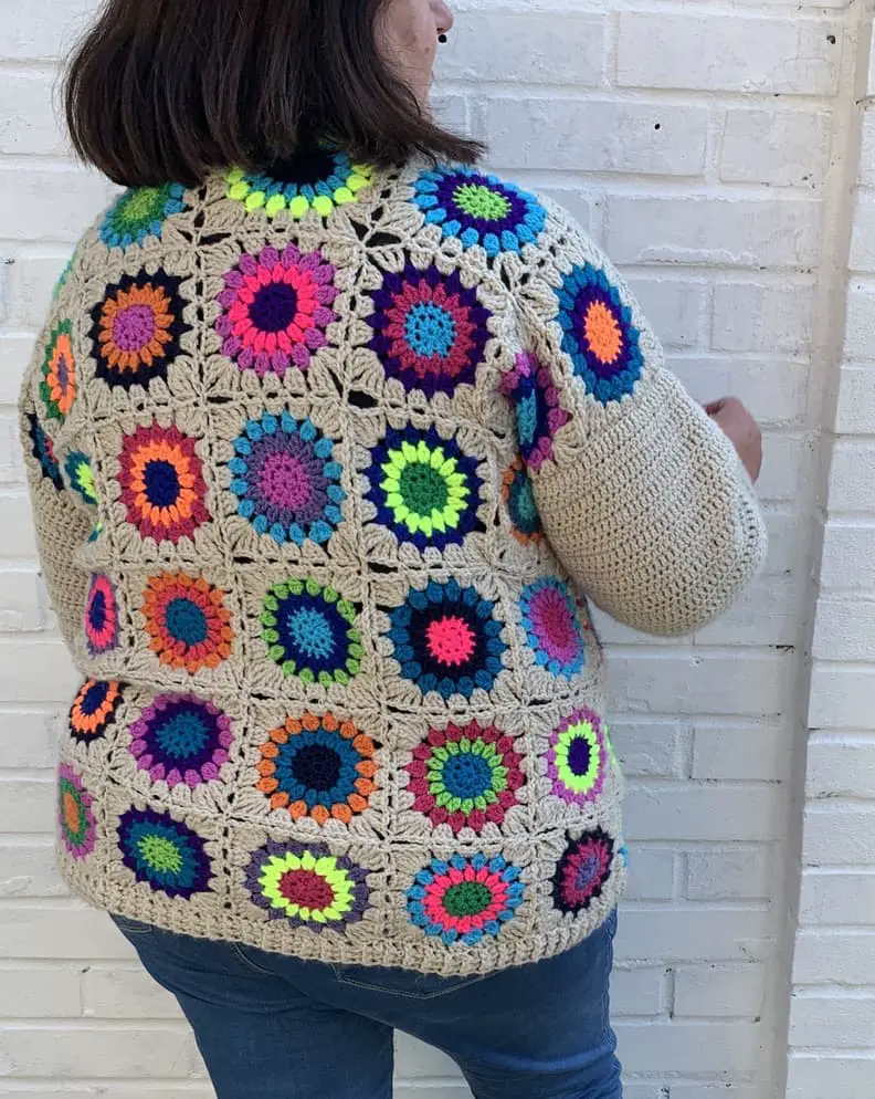 granny squares sweater jumper crochet pattern
