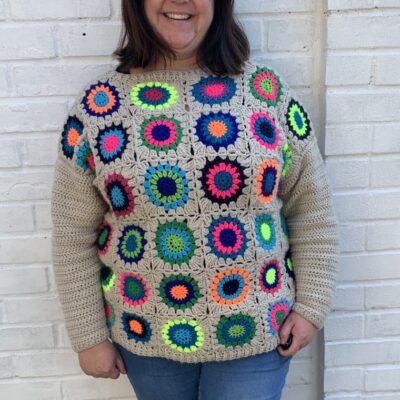 Granny Squares Sweater Crochet Pattern