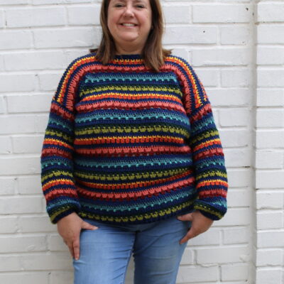 striped crochet sweater free pattern