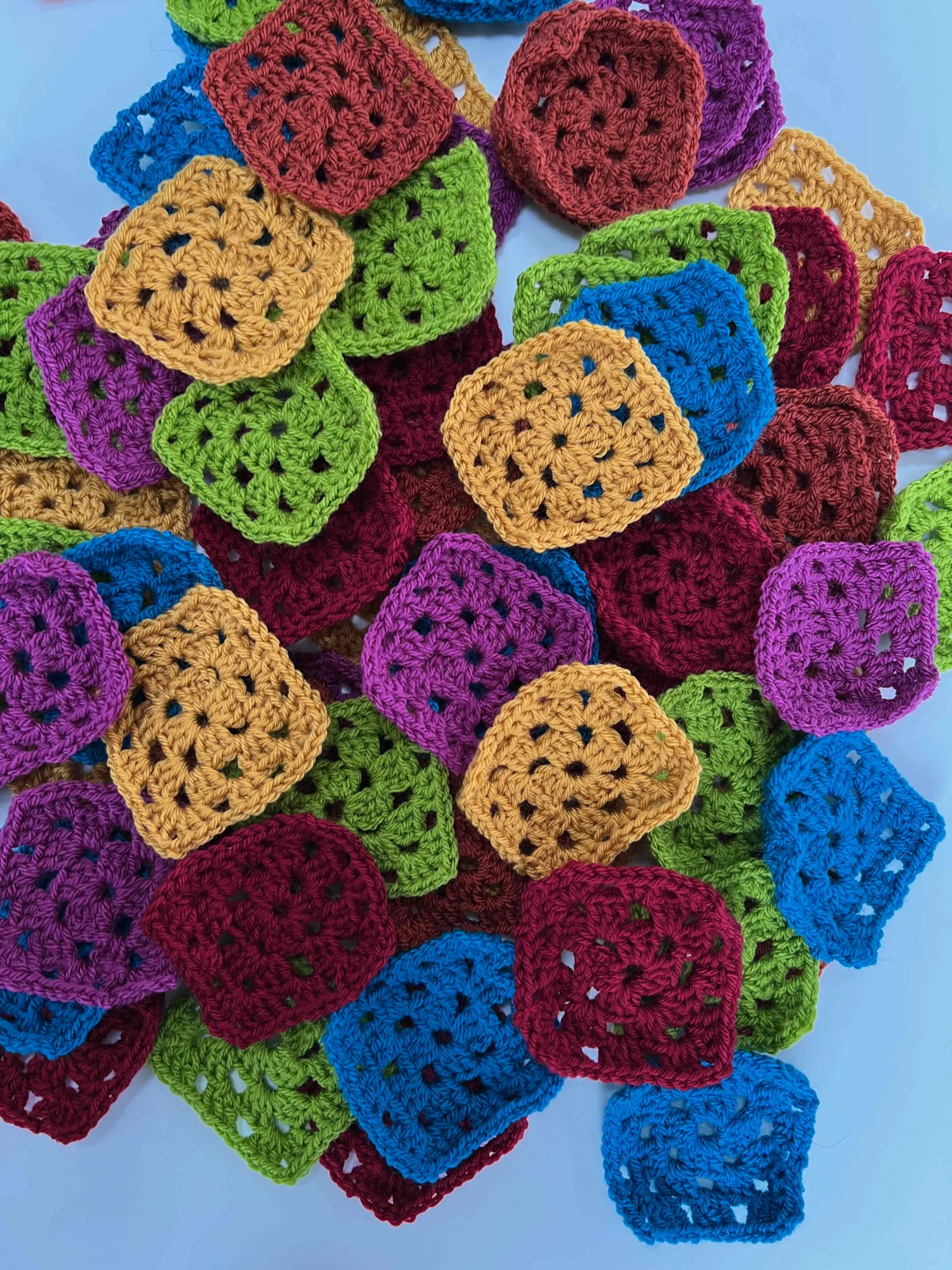 How many granny squares does it take to make a sweater