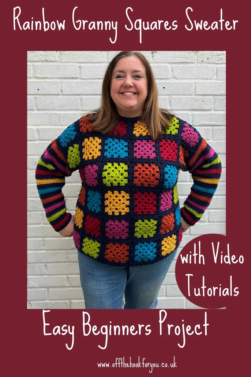 easy granny square sweater