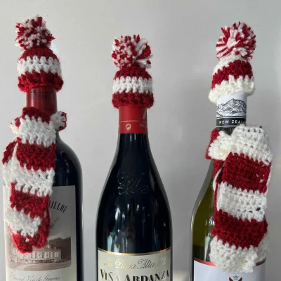 Crochet Wine Bottle –  Hat and Scarf Free Pattern