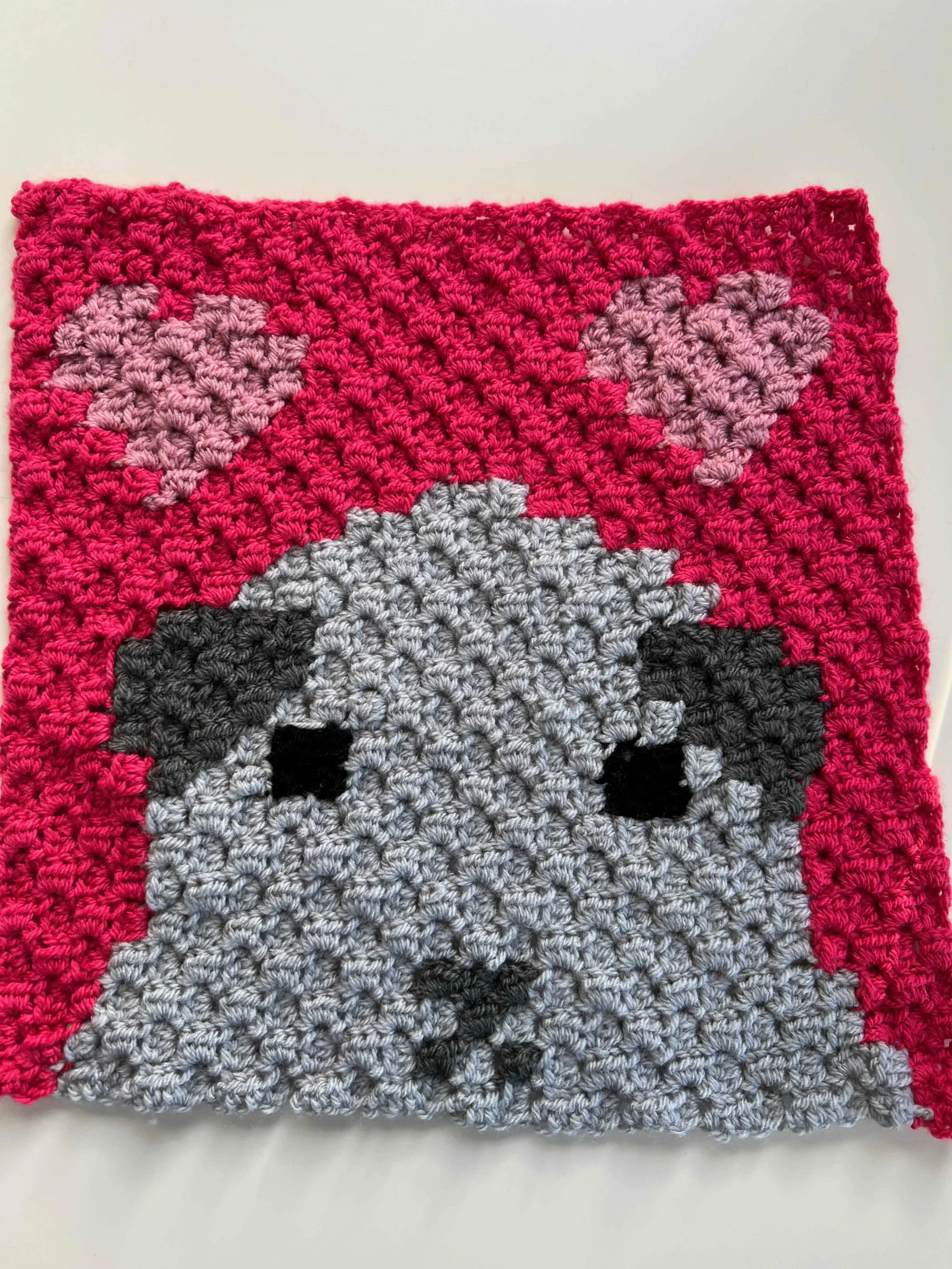 grey crochet guinea pig
