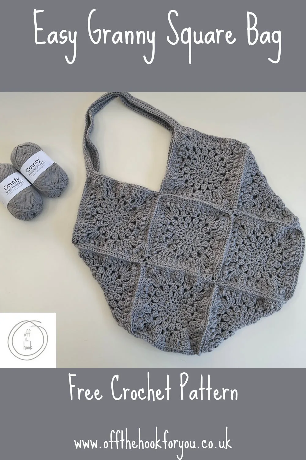 Easy Granny Square bag pattern UK