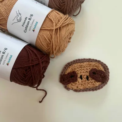 crochet sloth brooch easy free pattern