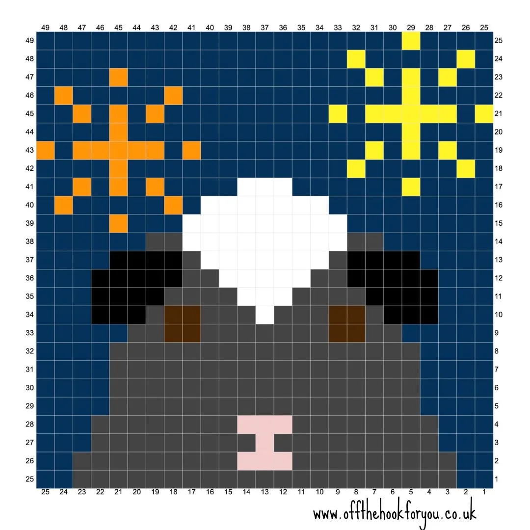 Guinea Pig crochet chart