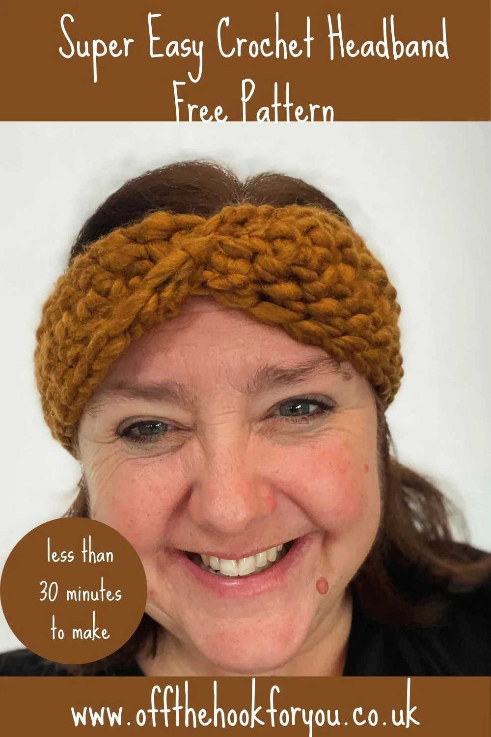 Super easy crochet headband free pattern